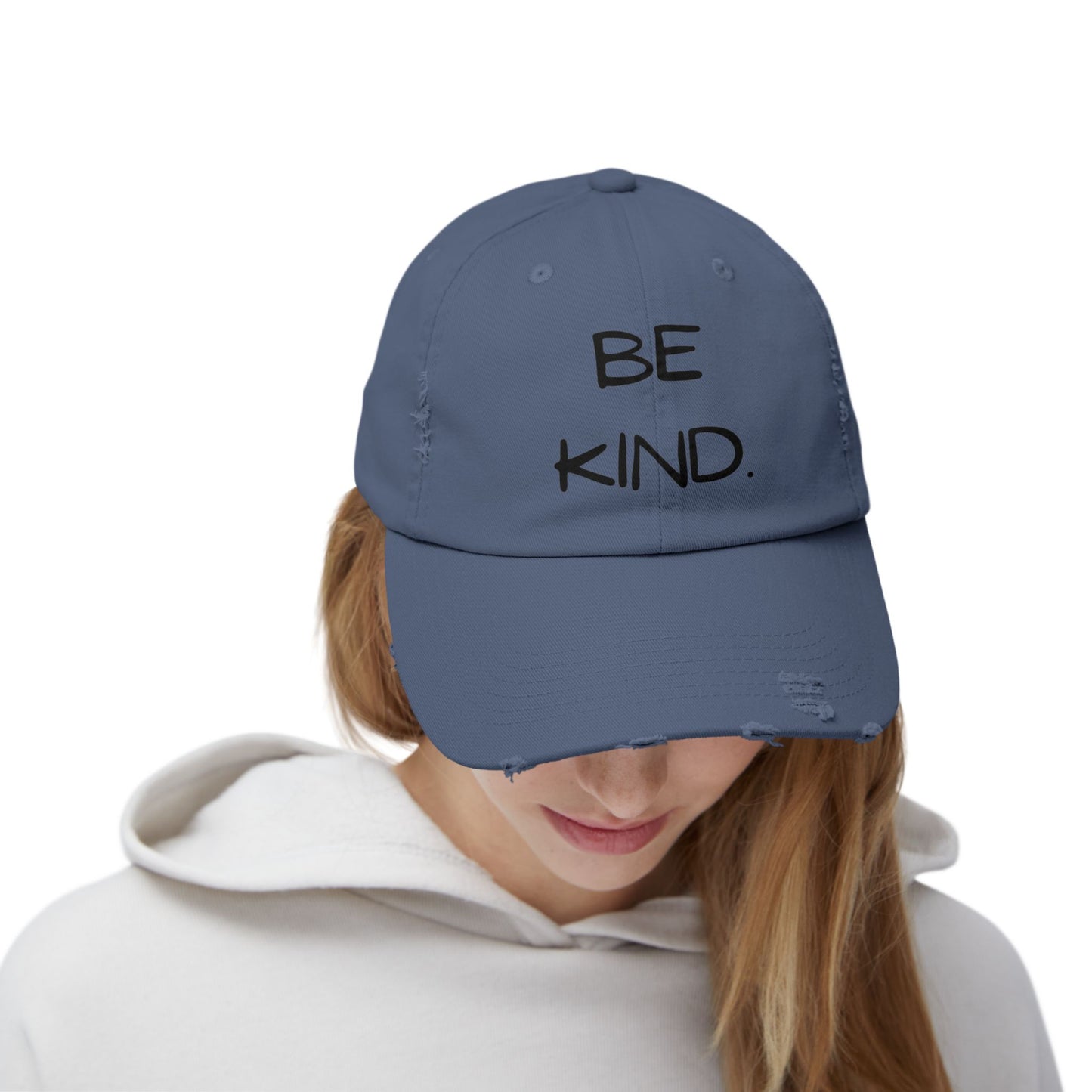 BE KIND. Unisex Distressed Cap
