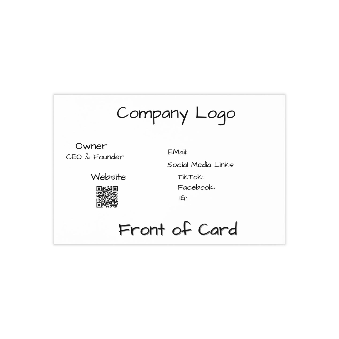Custom Business Cards - 100 Pack | Professional Design with Your Logo & Social Media