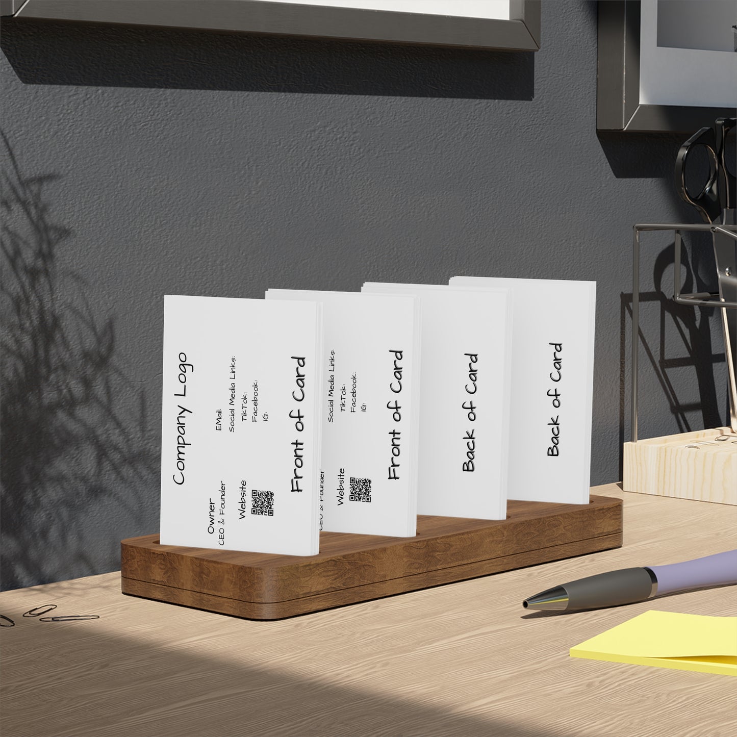 Custom Business Cards - 100 Pack | Professional Design with Your Logo & Social Media