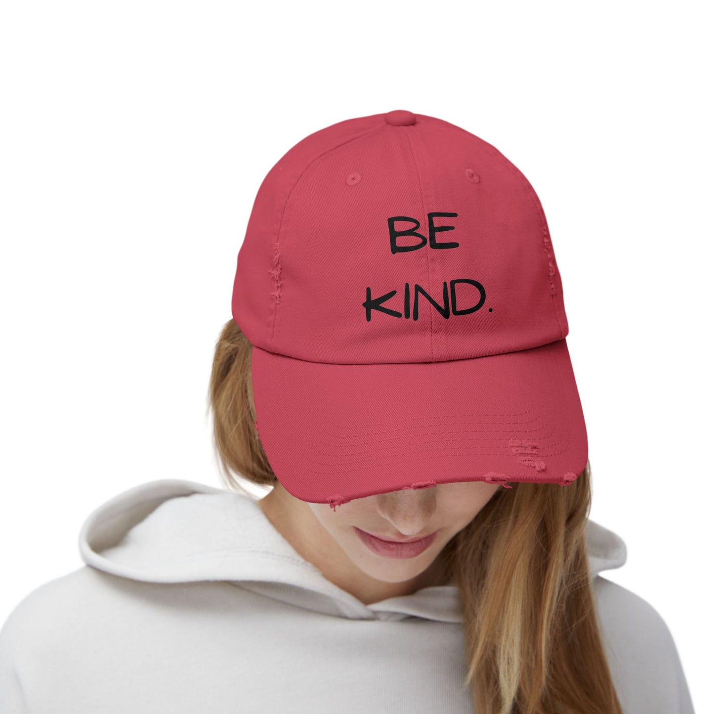 BE KIND. Unisex Distressed Cap