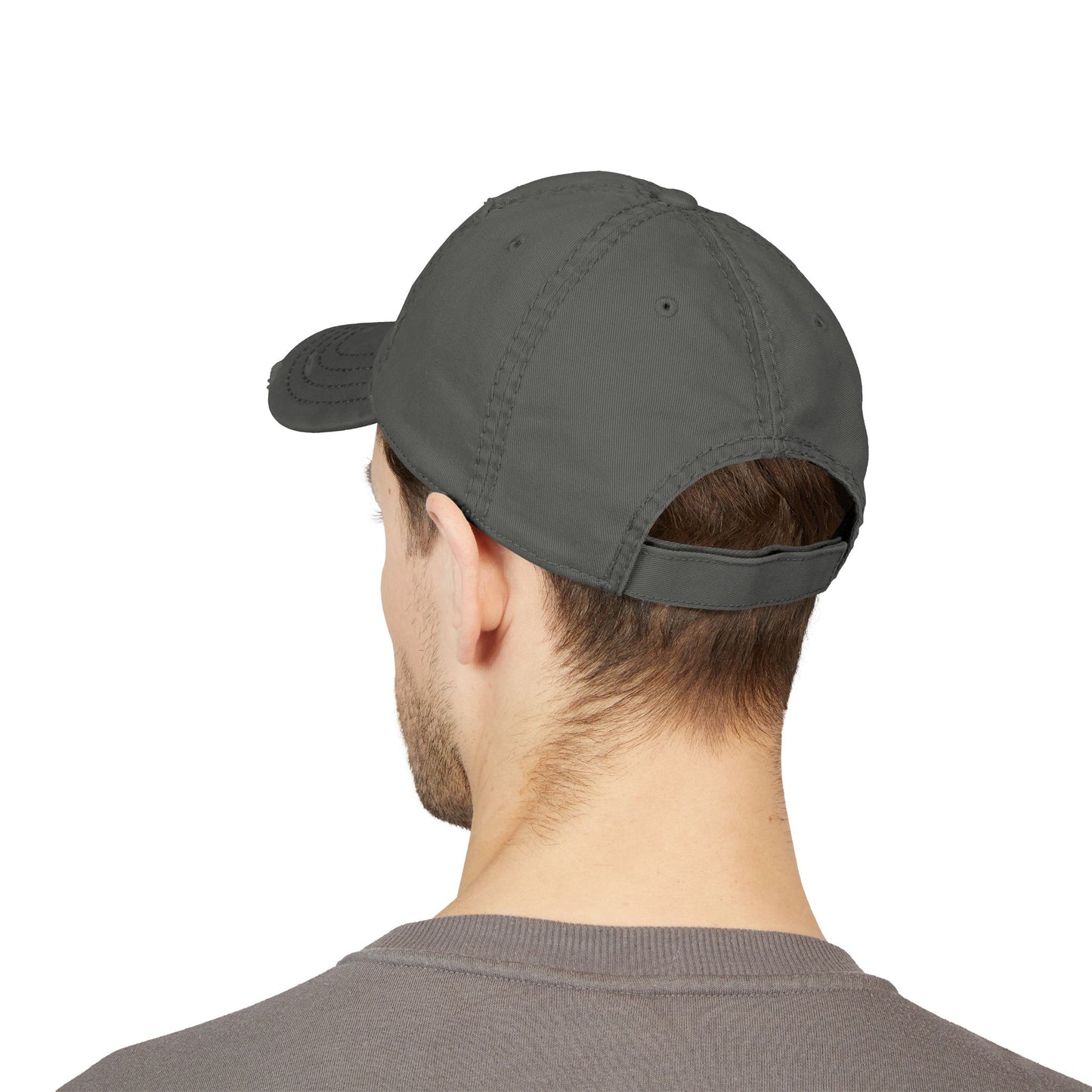 Distressed Embroidered Dad Hat for Fathers, Casual Gift for Dad, Father's Day Cap, Everyday Wear, Trendy Headwear