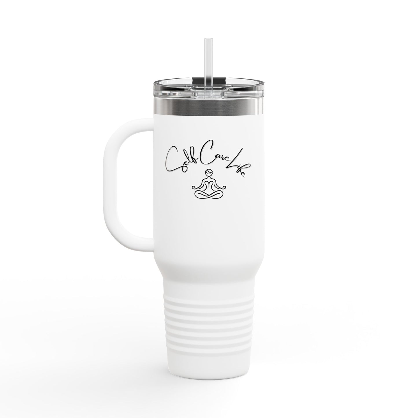 Self Care Life Insulated Travel Mug - 40oz Coffee Lover's Companion with Straw