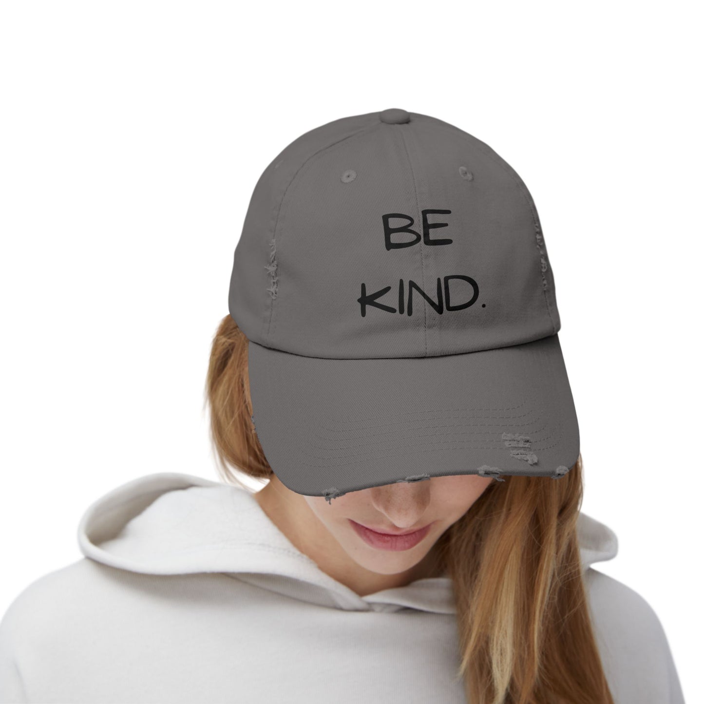 BE KIND. Unisex Distressed Cap