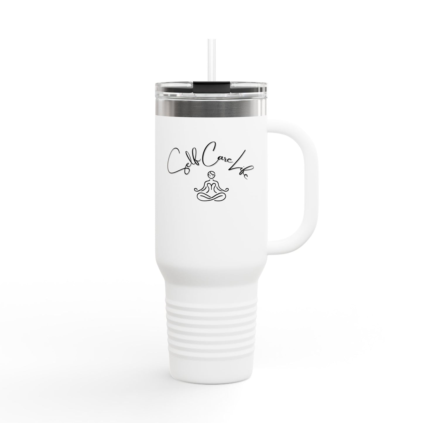 Self Care Life Insulated Travel Mug - 40oz Coffee Lover's Companion with Straw