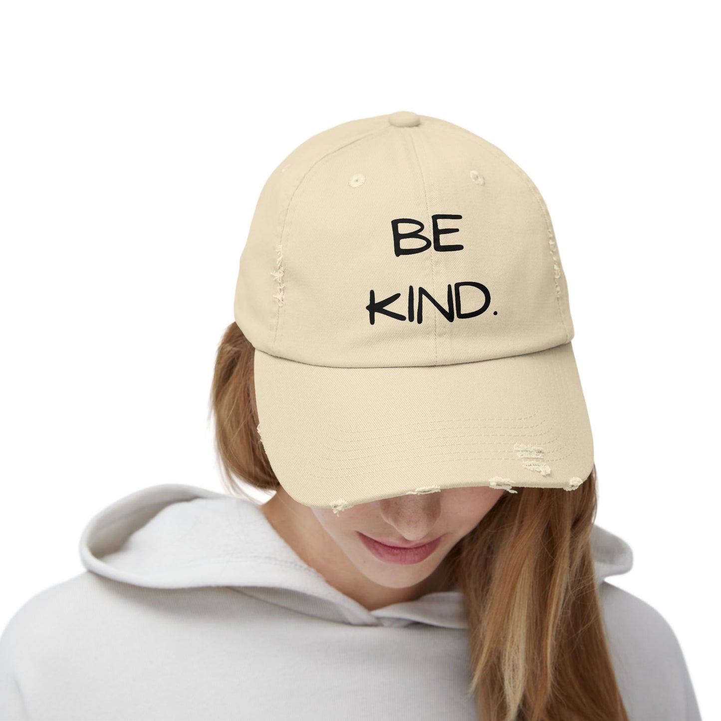 BE KIND. Unisex Distressed Cap