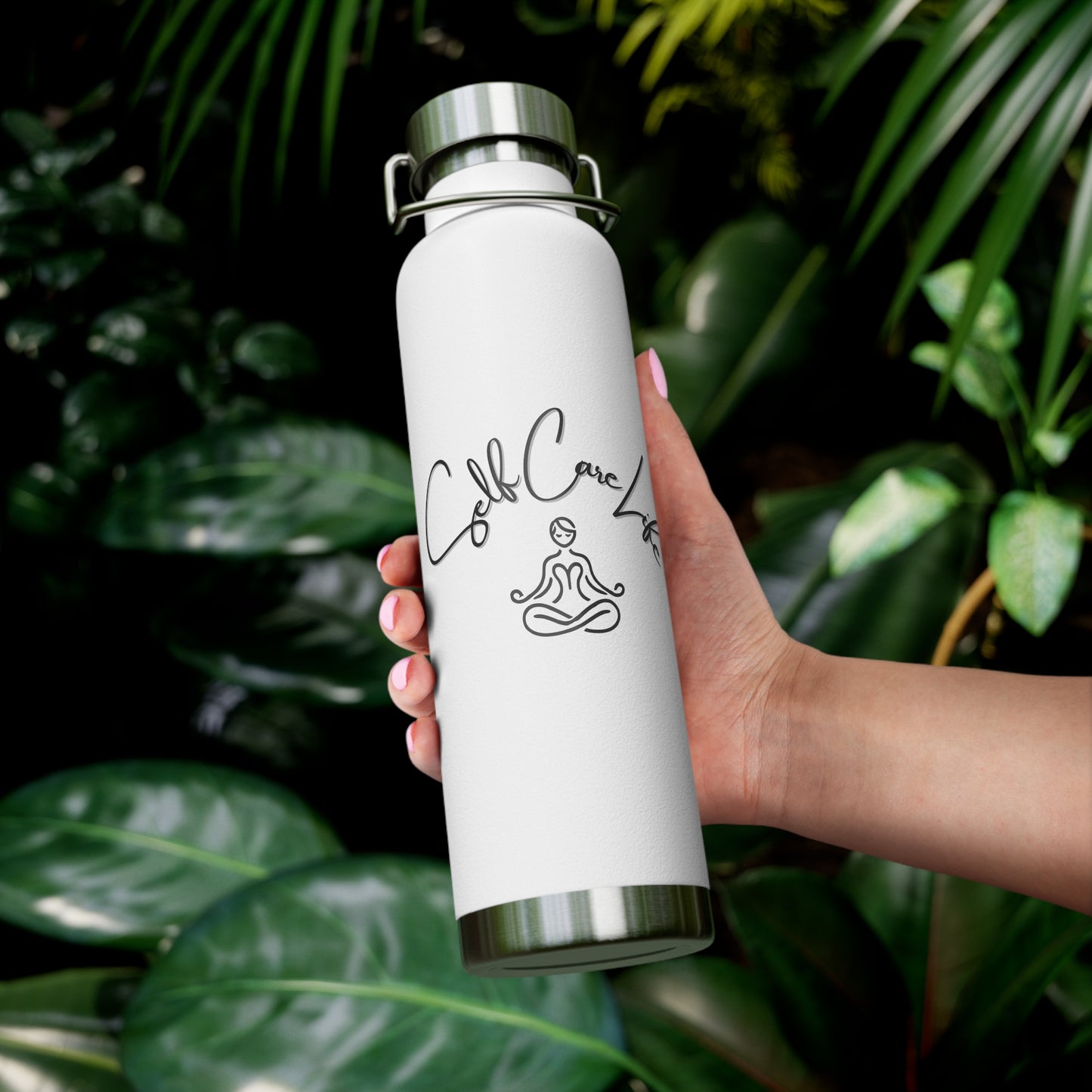 Self Care Life Yoga Inspirational Copper Vacuum Insulated Water Bottle – 22oz Self Care Vibe