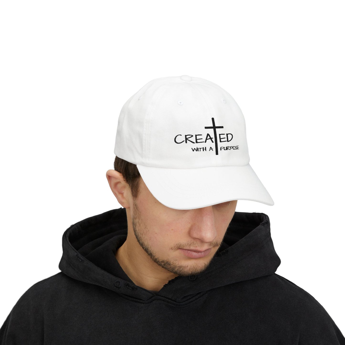 Inspired Faith Dad Cap - 'Created with a Purpose' | Faith-Based Hat for Everyday Wear | Motivational Apparel