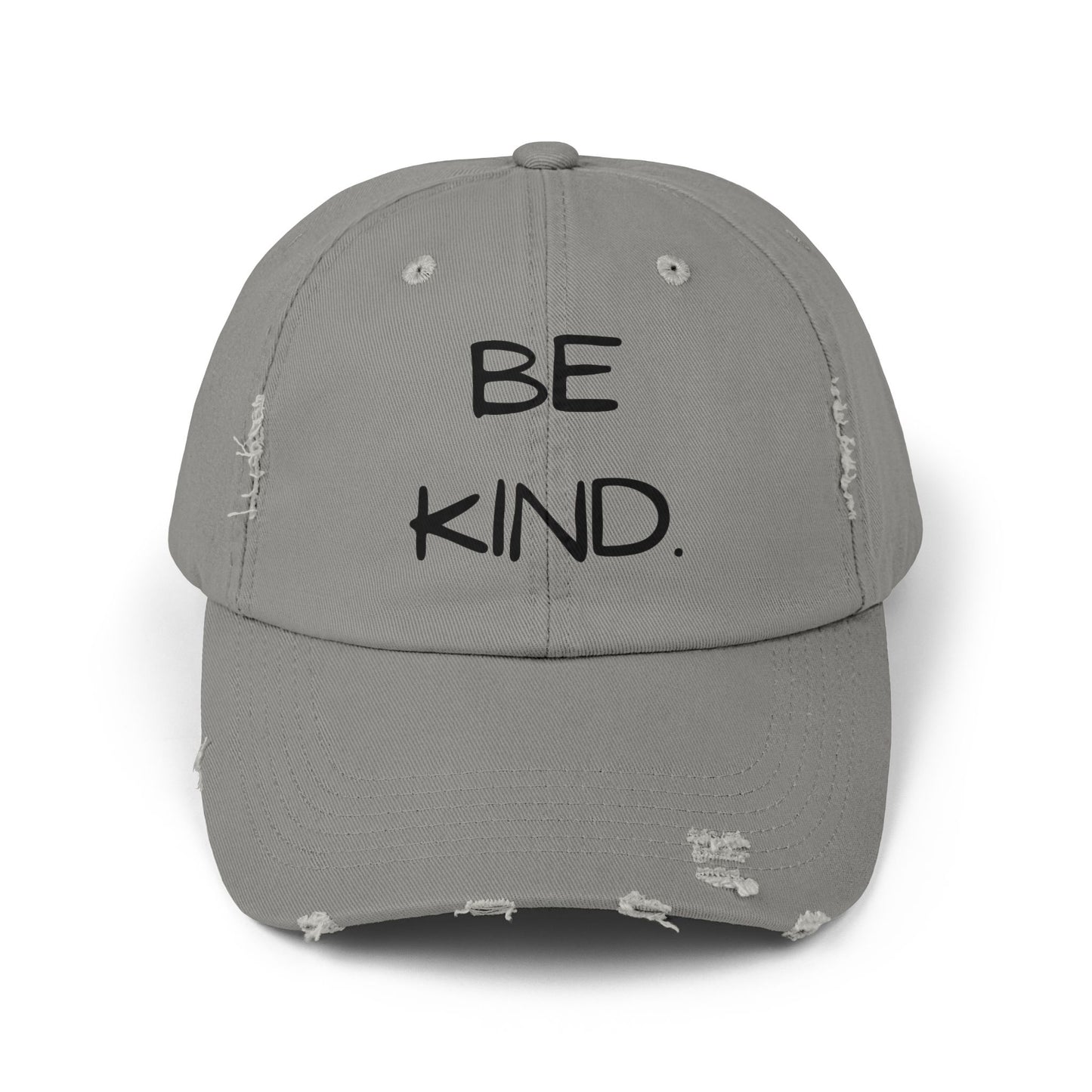 BE KIND. Unisex Distressed Cap