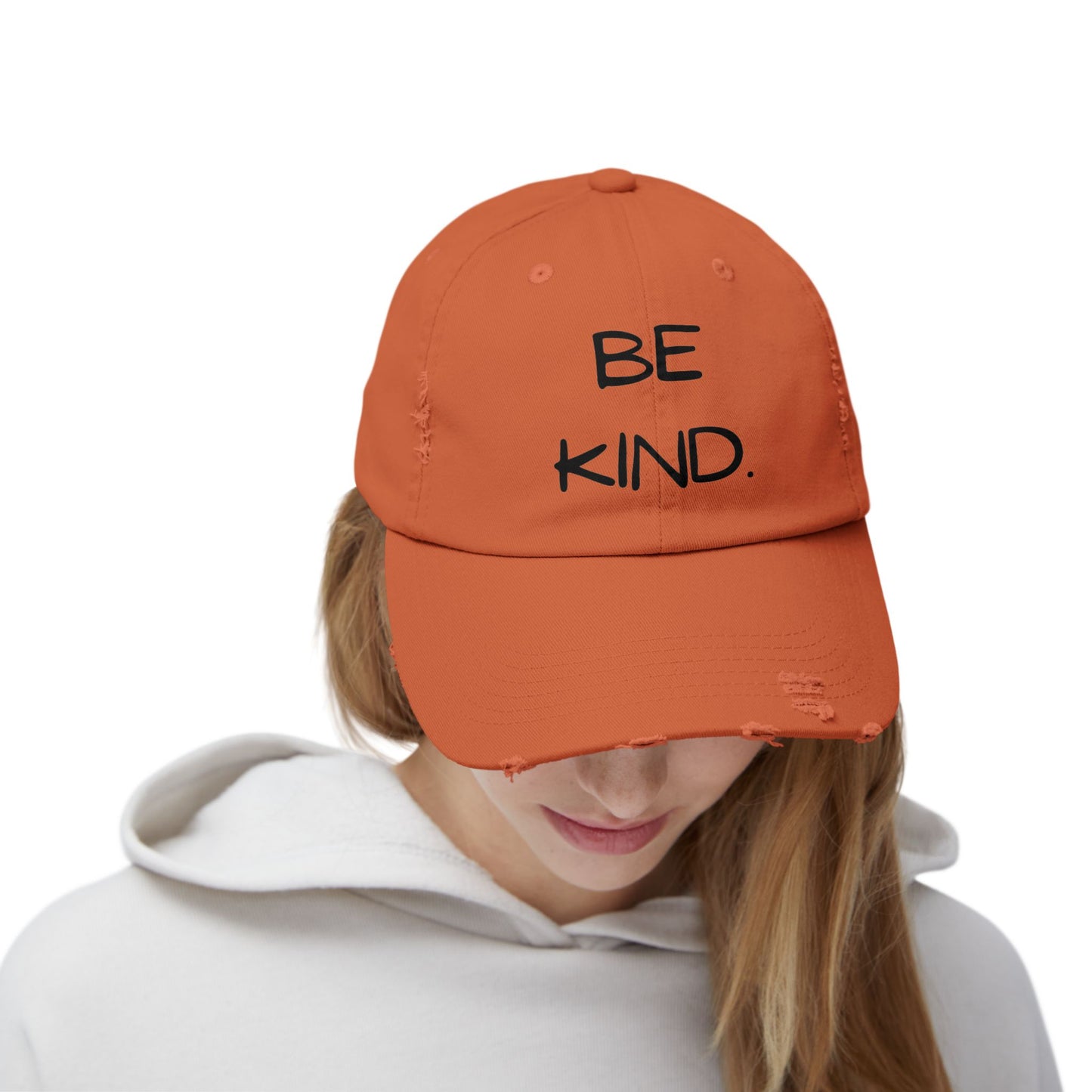BE KIND. Unisex Distressed Cap