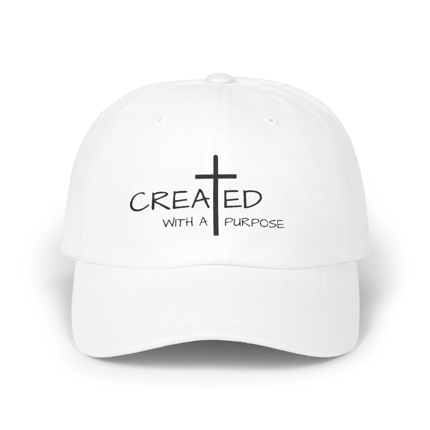 Inspired Faith Dad Cap - 'Created with a Purpose' | Faith-Based Hat for Everyday Wear | Motivational Apparel