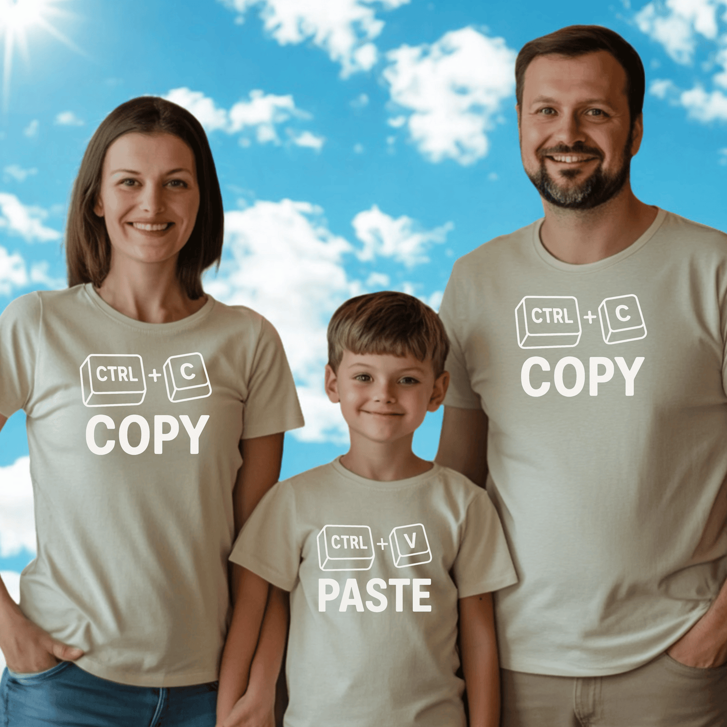 Adult Copy + Paste Matching Parent & Child Funny Unisex T-Shirt