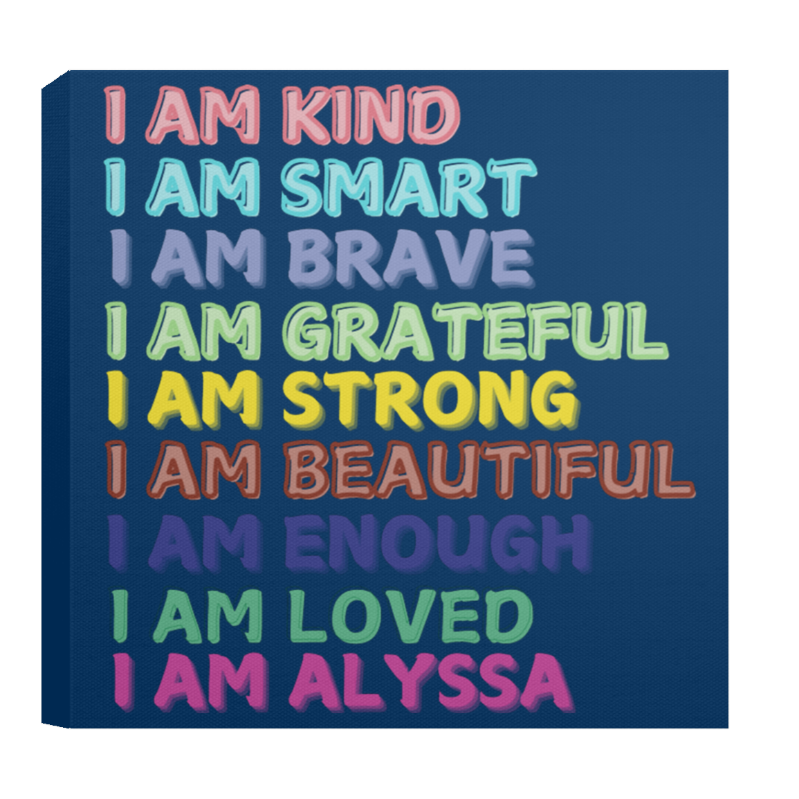 CANVAS - I AM KIND Affirmation Canvas
