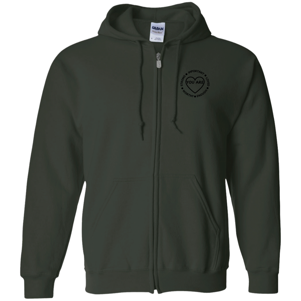 Trust Your Inner Strength Zip Up Hooded Unisex Sweatshirt