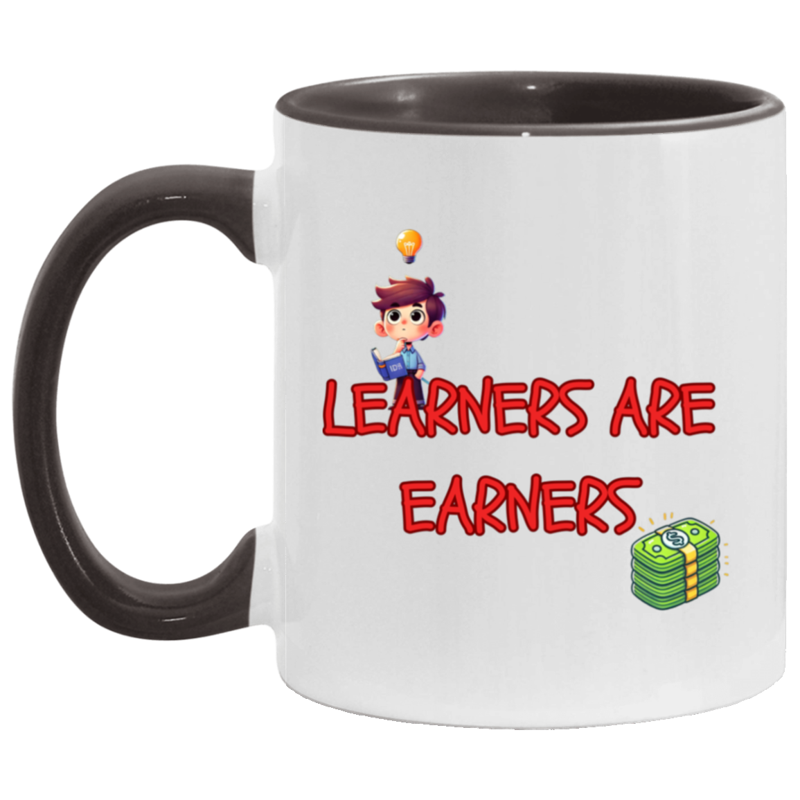 MUG - Learners Are Earners Accent Mug
