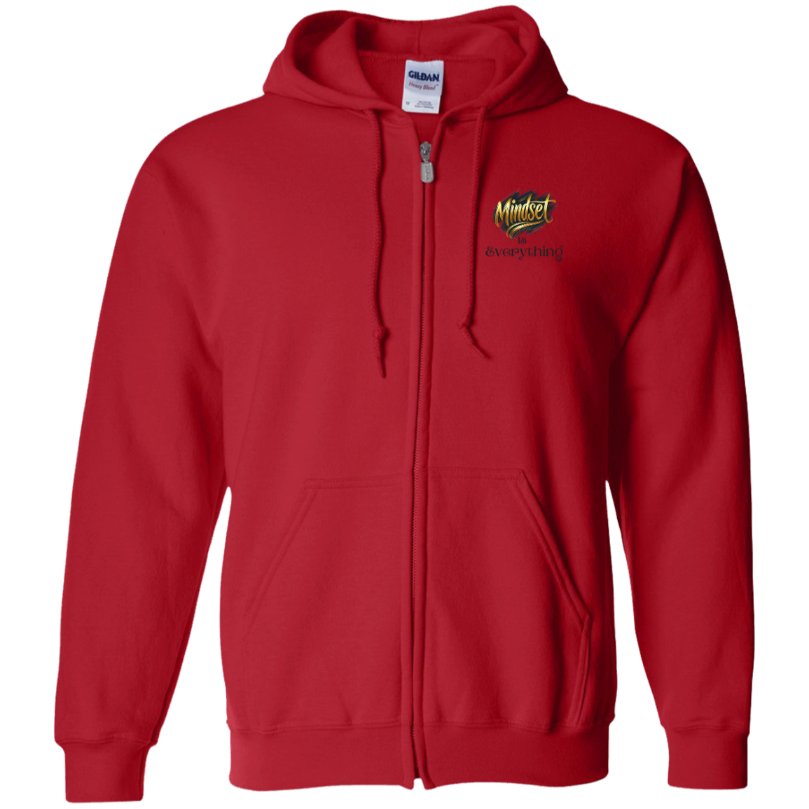 Mindset Is Everything Zip Up Hooded Unisex Sweatshirt