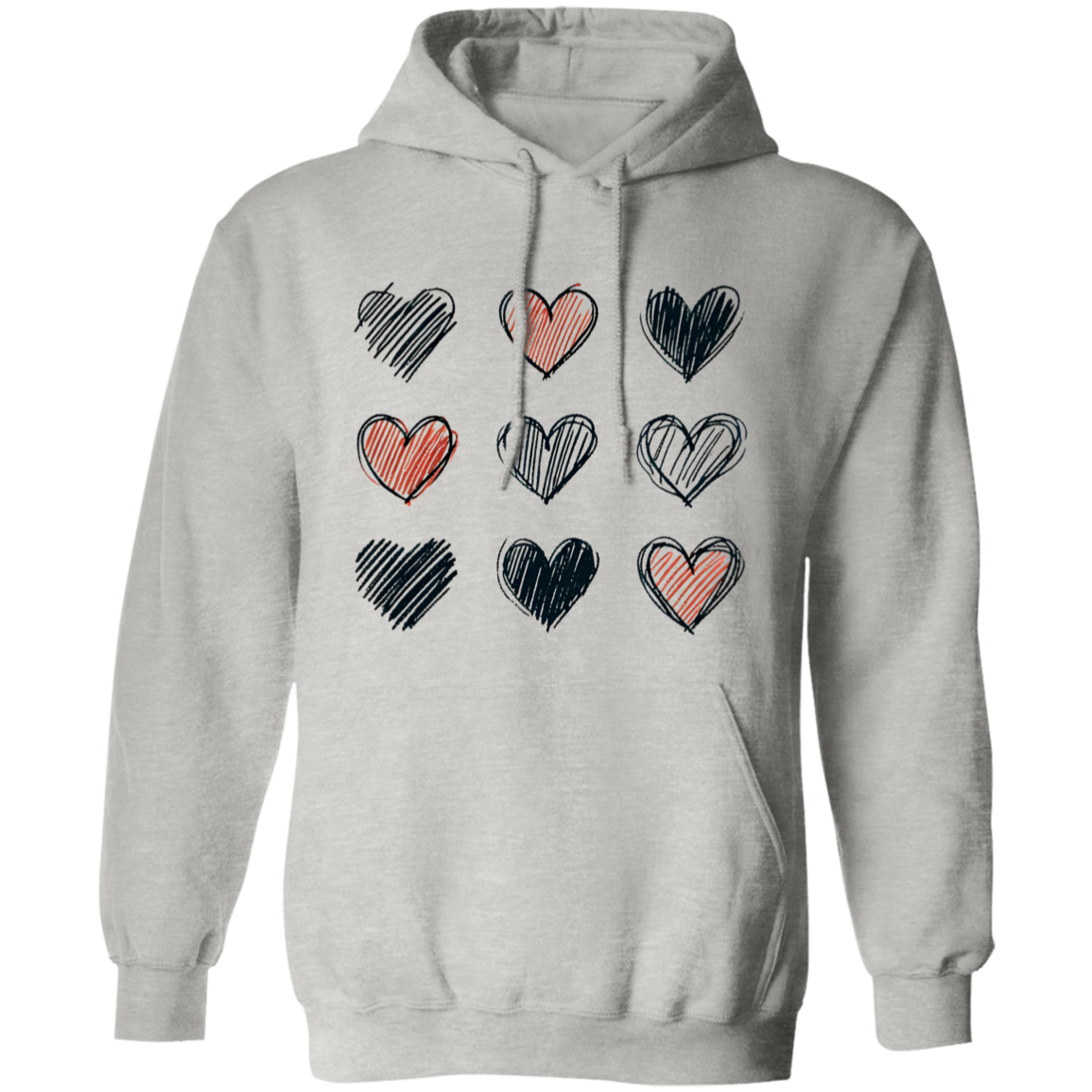 Hearts Pullover Unisex Hoodie