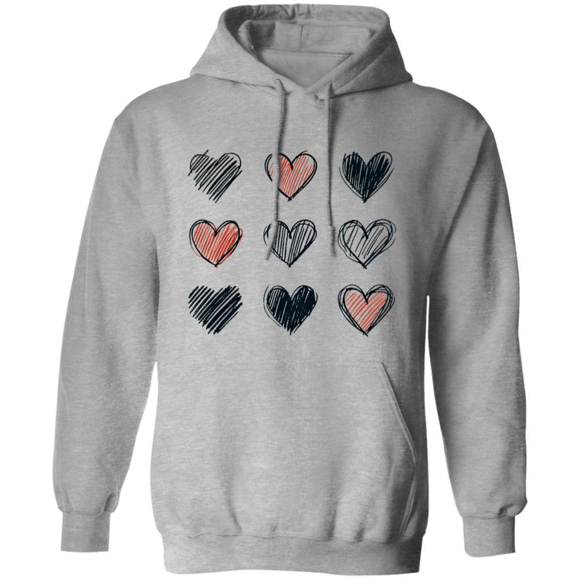 Hearts Pullover Unisex Hoodie