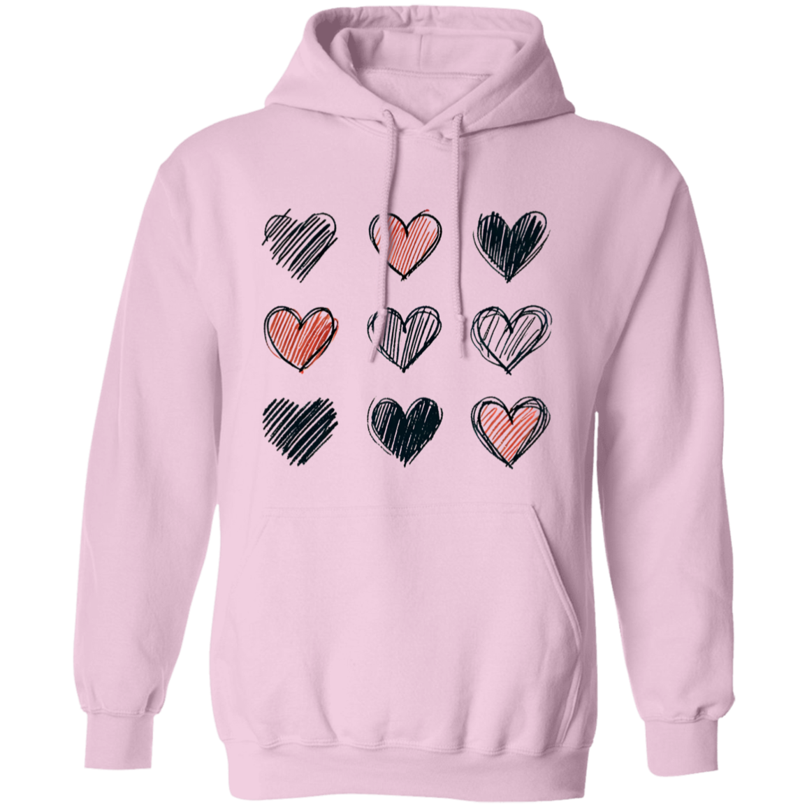 Hearts Pullover Unisex Hoodie