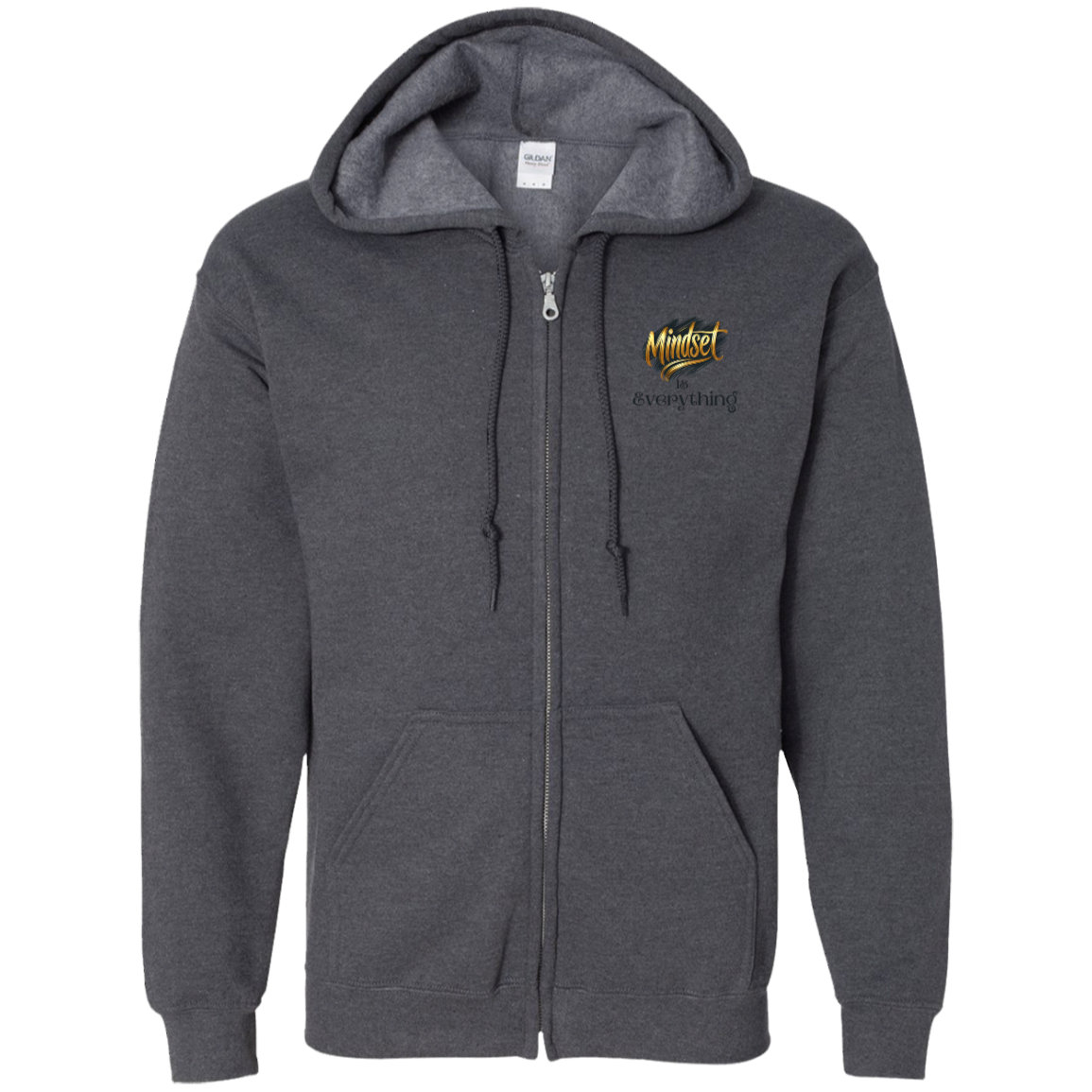 Mindset Is Everything Zip Up Hooded Unisex Sweatshirt