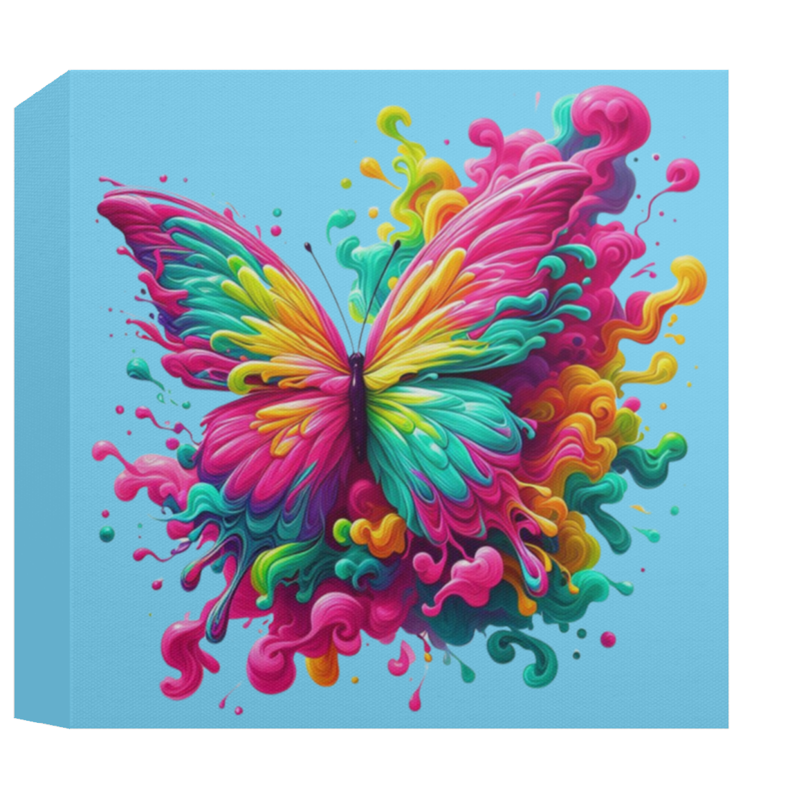 CANVAS - Colorful Butterfly Drip Canvas