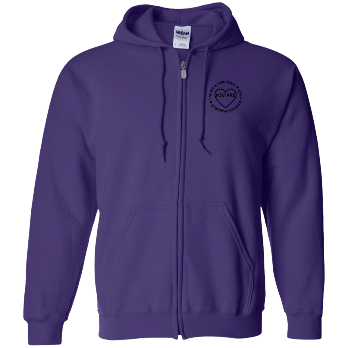 Trust Your Inner Strength Zip Up Hooded Unisex Sweatshirt
