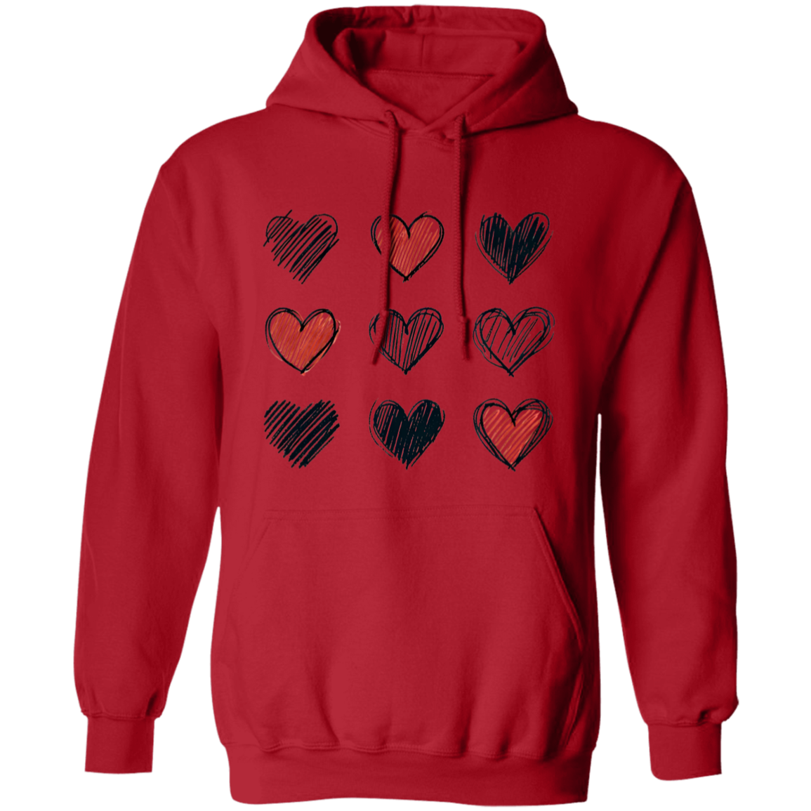 Hearts Pullover Unisex Hoodie