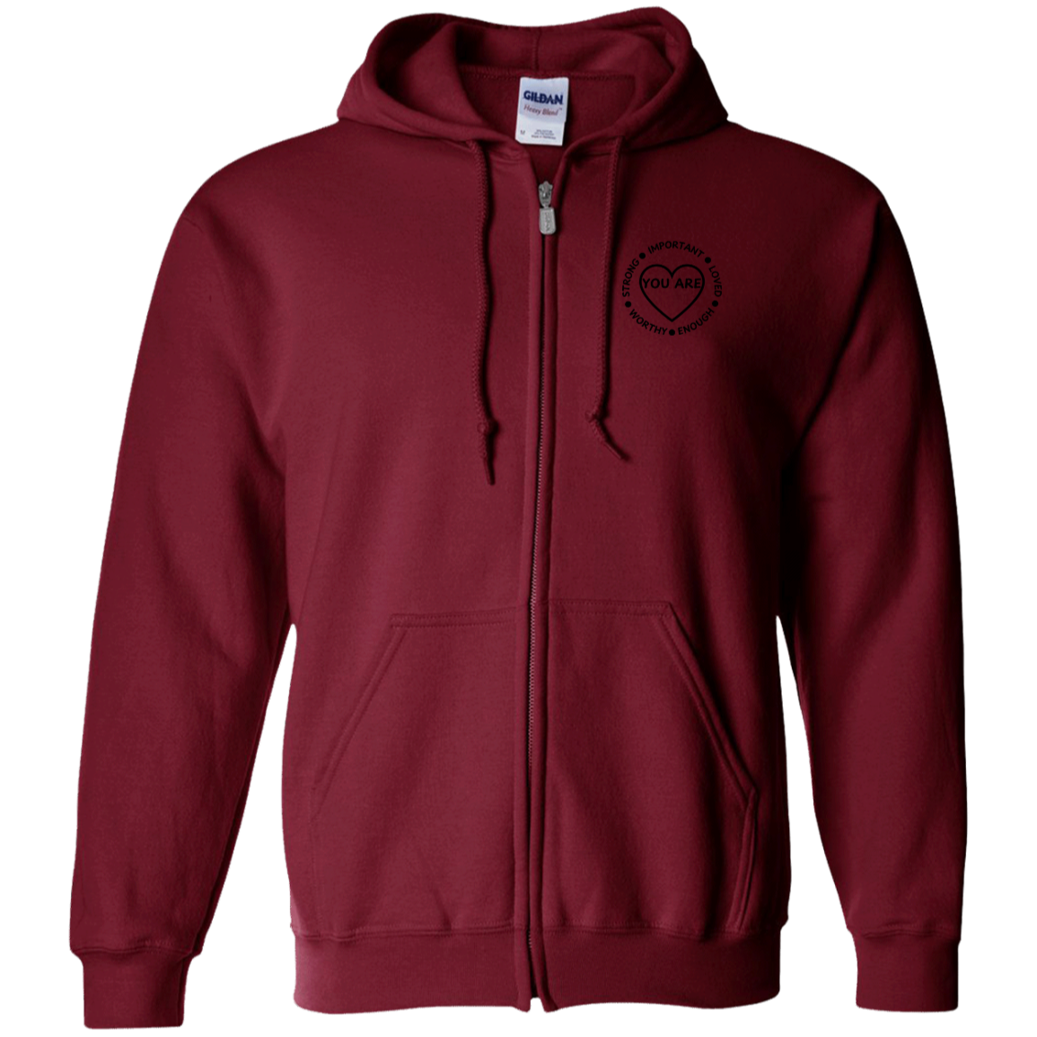 Trust Your Inner Strength Zip Up Hooded Unisex Sweatshirt