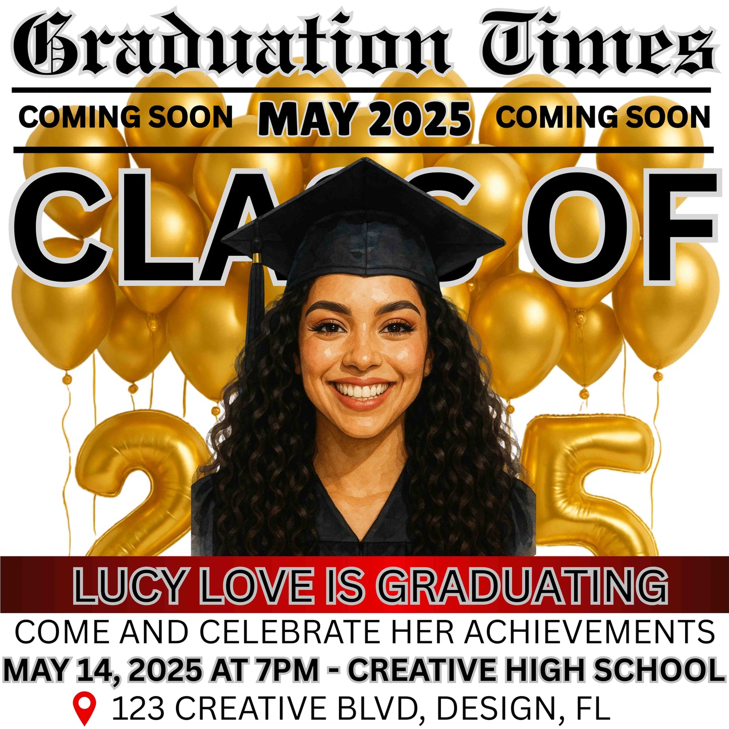 Customized Graduation Invitations - Digital Product
