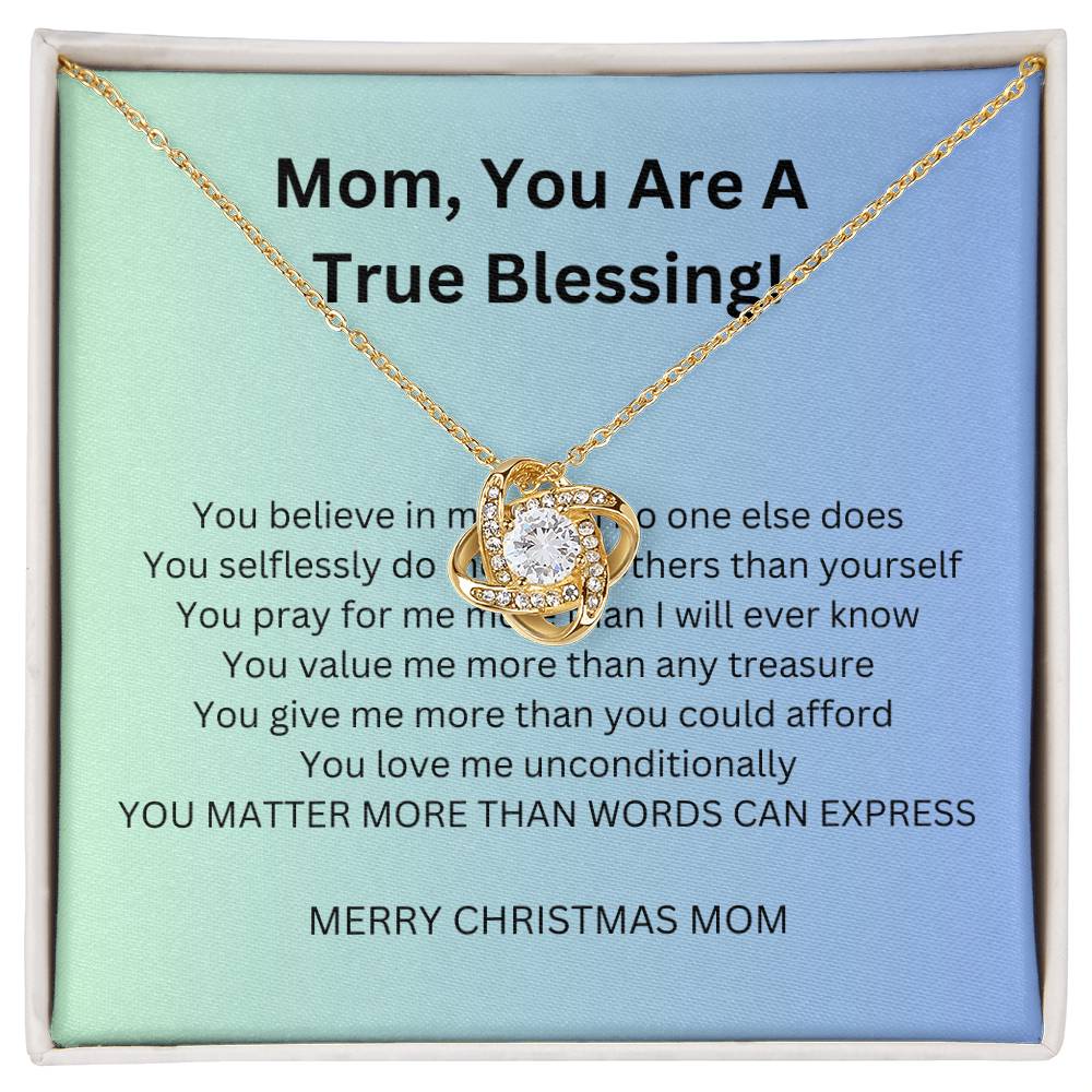 Mom, You Are A True Blessing - Merry Christmas Necklace