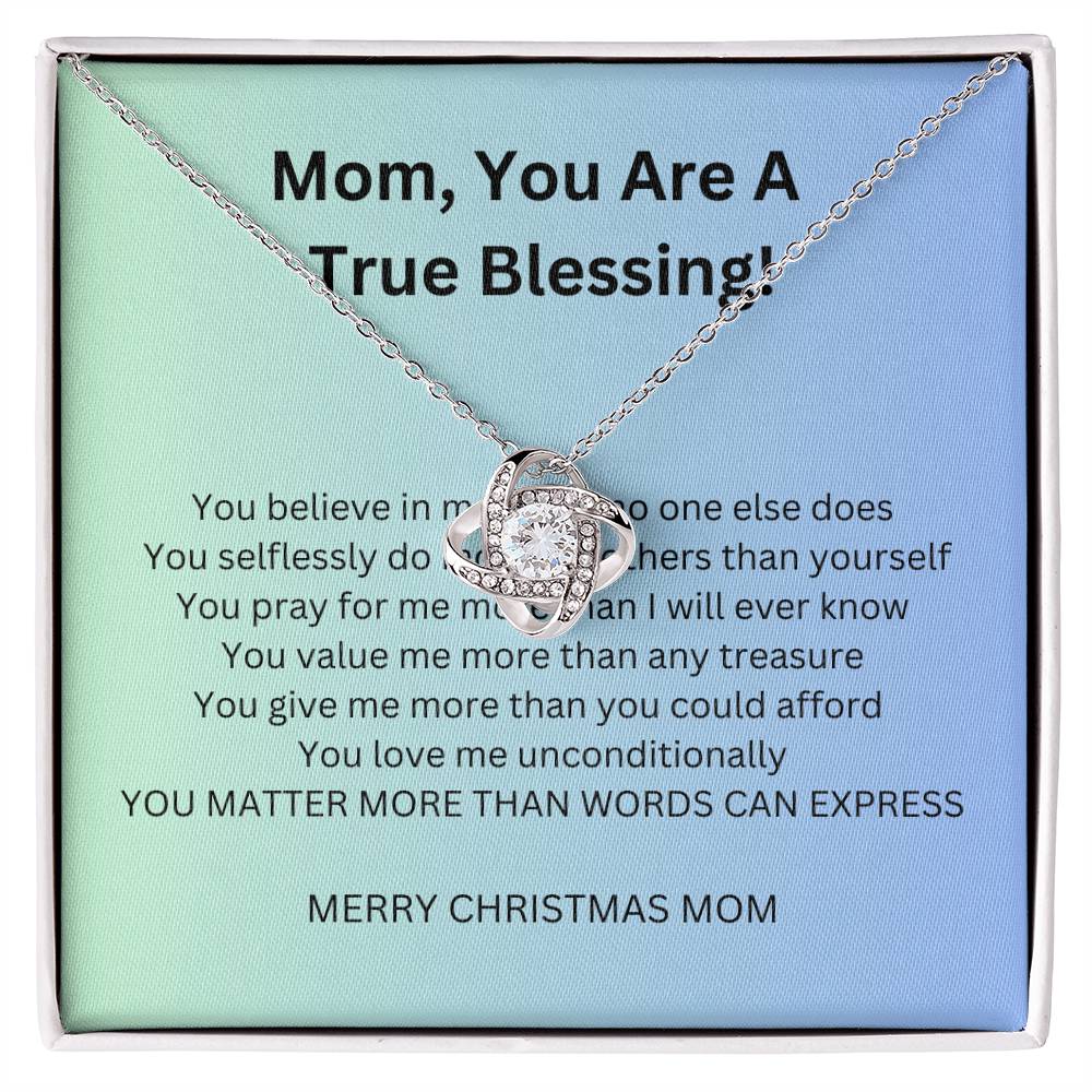 Mom, You Are A True Blessing - Merry Christmas Necklace