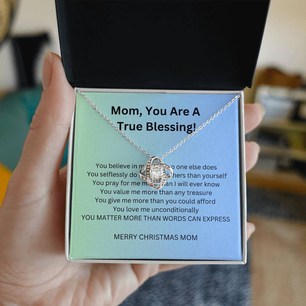 Mom, You Are A True Blessing - Merry Christmas Necklace