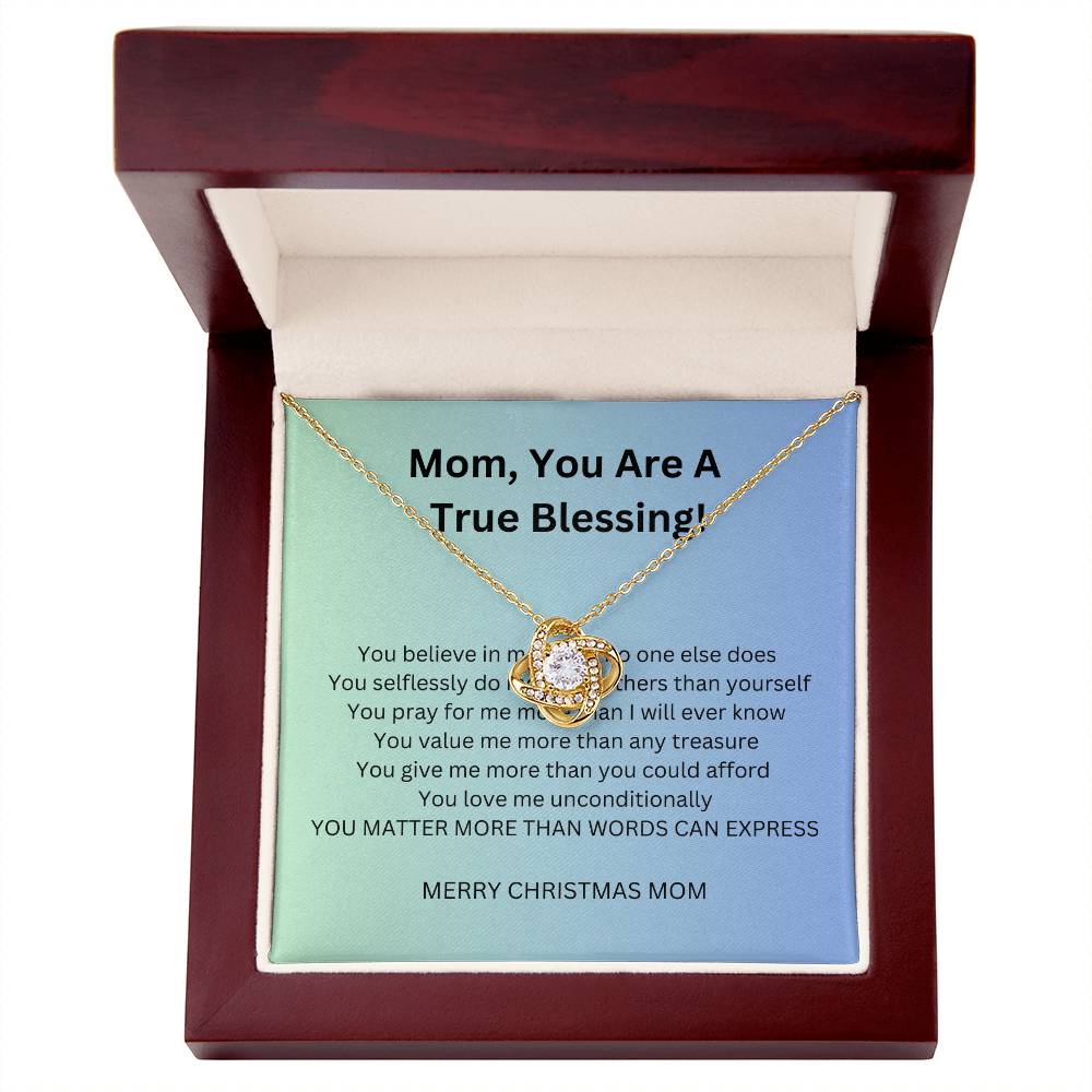 Mom, You Are A True Blessing - Merry Christmas Necklace