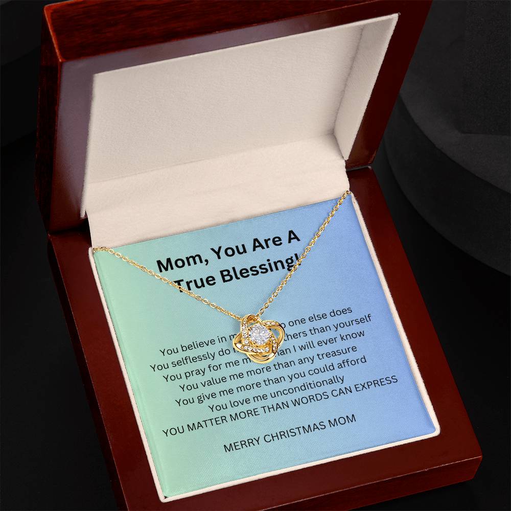 Mom, You Are A True Blessing - Merry Christmas Necklace