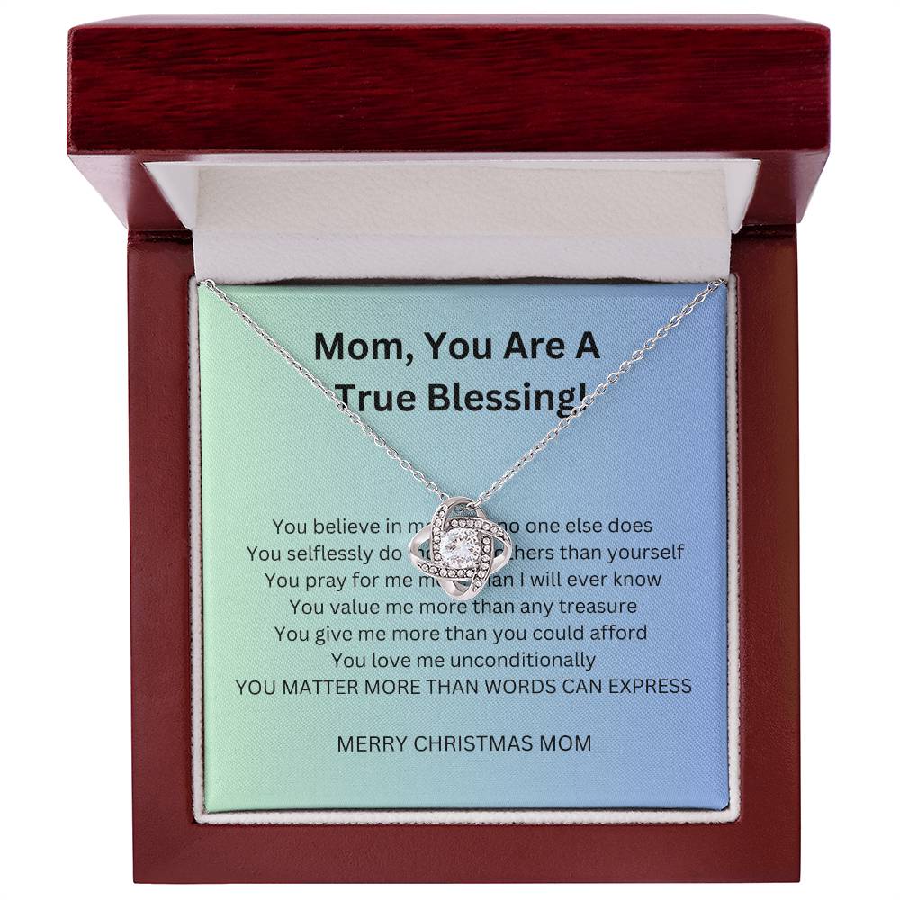 Mom, You Are A True Blessing - Merry Christmas Necklace