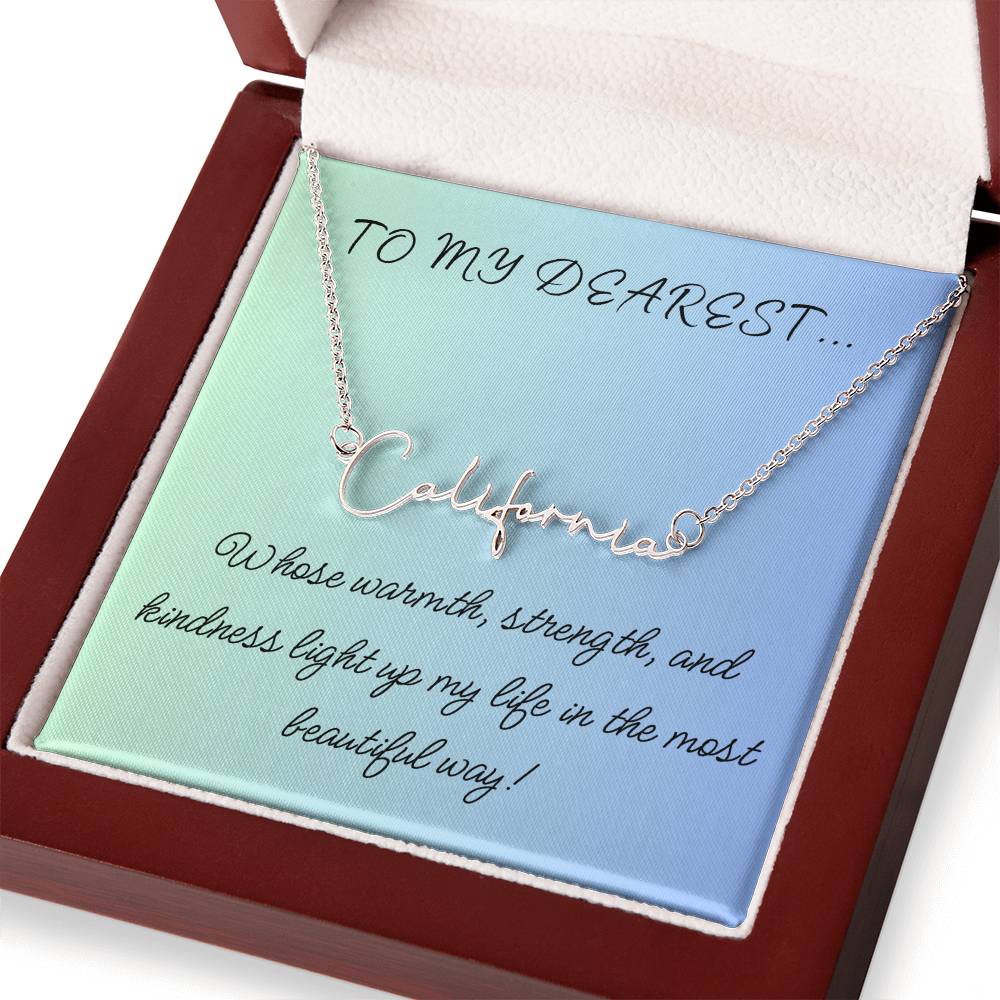To My Dearest... Custom Name Necklace