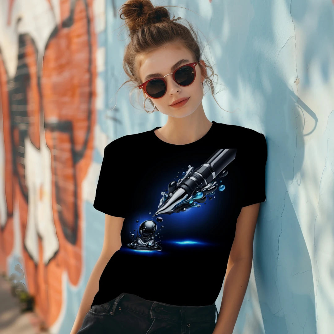 Drip Pen Man Premium Unisex T-Shirt – Luxury Creative Streetwear Graphic Tee