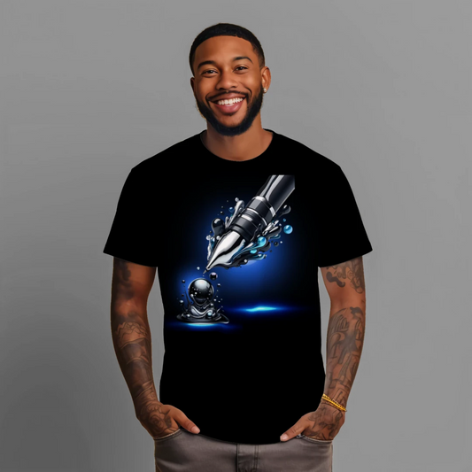 Drip Pen Man Premium Unisex T-Shirt – Luxury Creative Streetwear Graphic Tee
