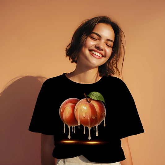 Drip Peaches Premium Unisex T-Shirt – Luxury Aesthetic Streetwear Graphic Tee