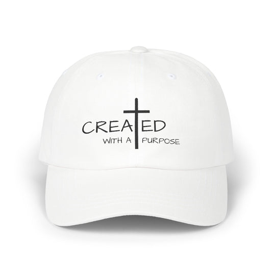 Inspired Faith Dad Cap - 'Created with a Purpose' | Faith-Based Hat for Everyday Wear | Motivational Apparel