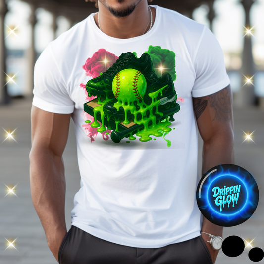 Drippin Glow Collection Base Cleats Unisex T-Shirt | Self Care Life