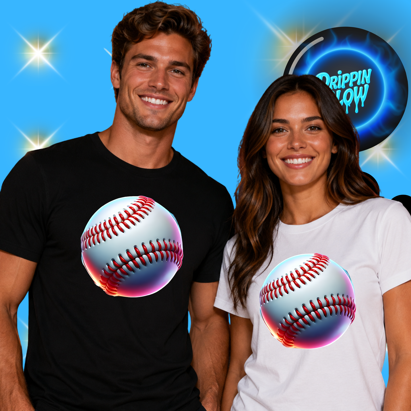 Drippin Glow Collection Baseball Unisex T-Shirt | Self Care Life