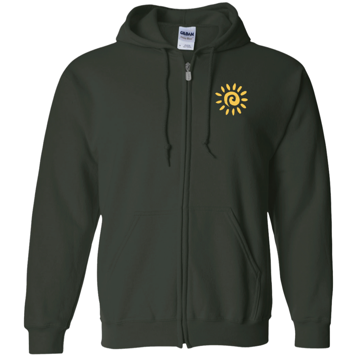 Breathe In the Good Shit Front and Back Zip Up Unisex Hooded Sweatshirt