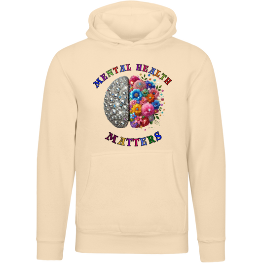 Mental Health Matters Bling Flowers Unisex Premium Hoodie