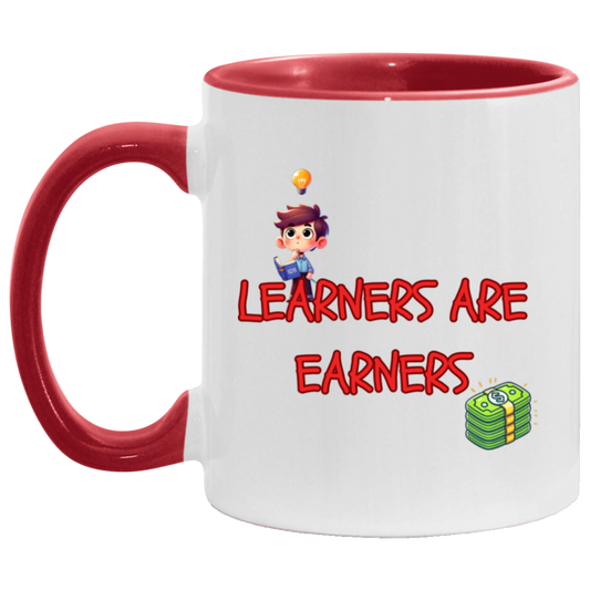 MUG - Learners Are Earners Accent Mug