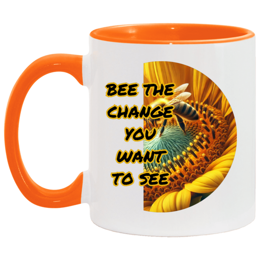 Bee The Change You Want To See 11oz Accent Mug