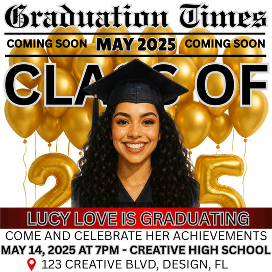 Customized Graduation Invitations - Digital Product