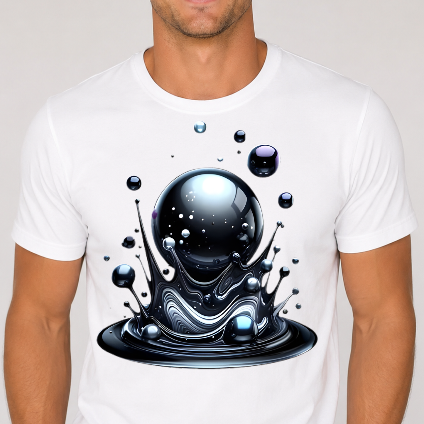 Drip Ink Blot Graphic T-Shirt – Bold Creative Statement Tee
