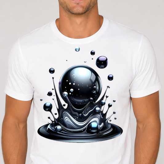 Drip Ink Blot Graphic T-Shirt – Bold Creative Statement Tee