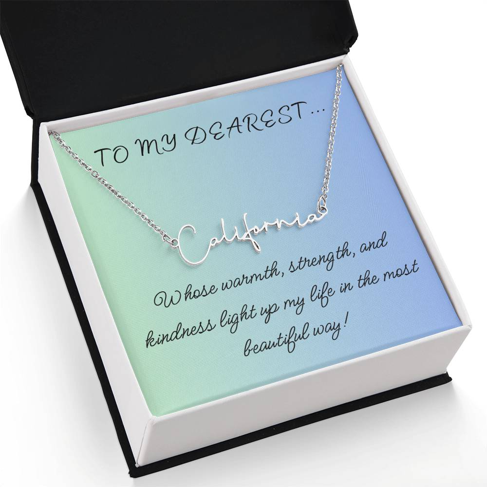 To My Dearest... Custom Name Necklace