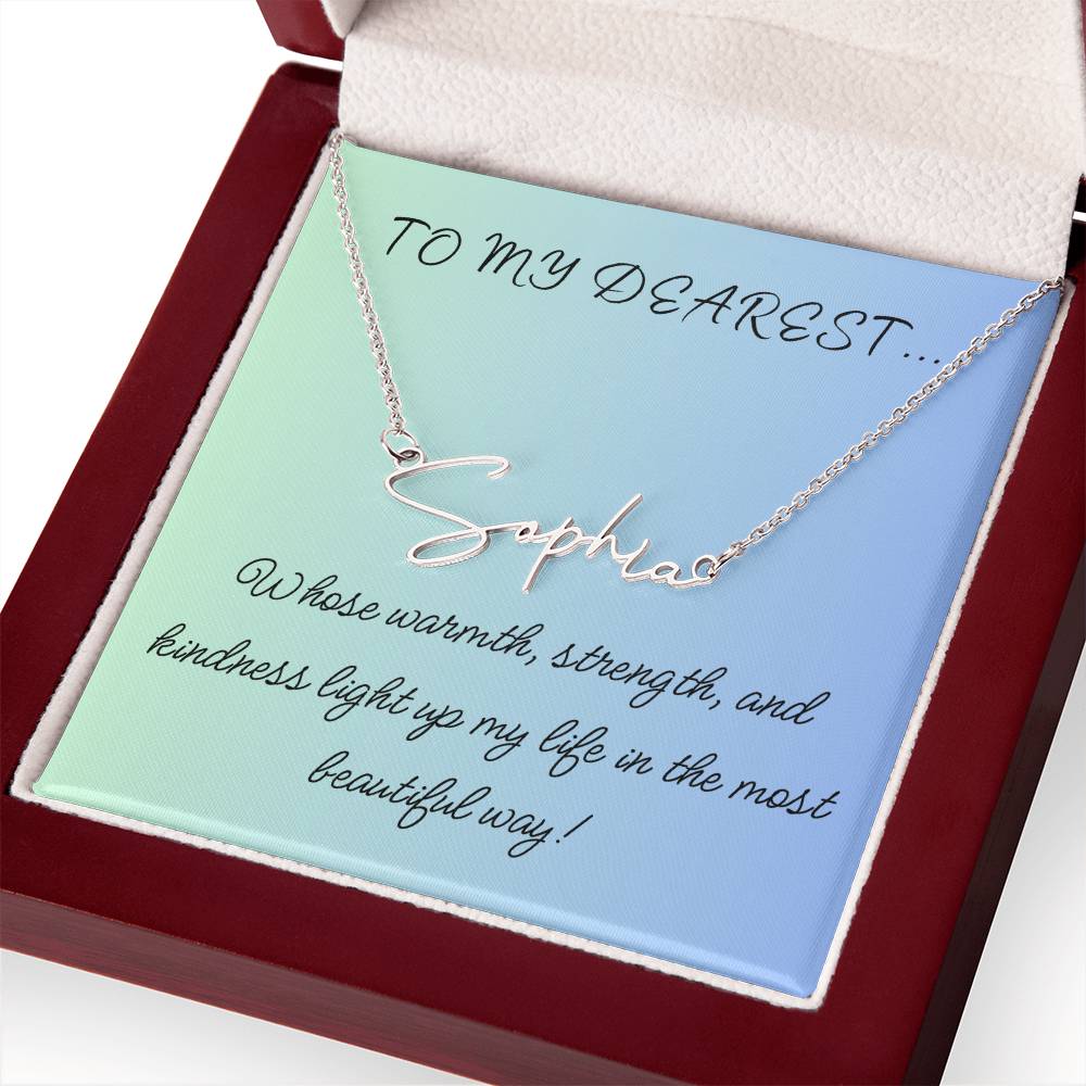 To My Dearest... Custom Name Necklace